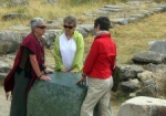 Mystical green stone in the temple area of Hattusha